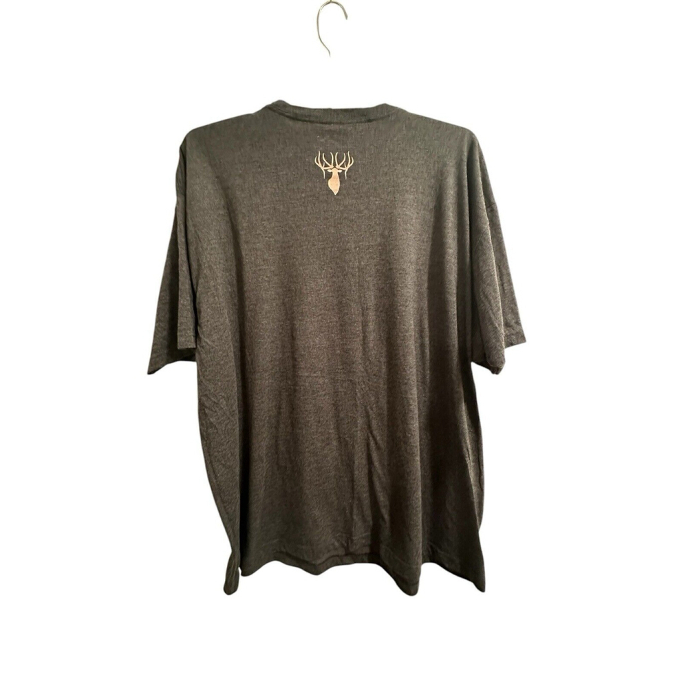 KINGS Mens T-Shirt Gray XXXL / 3X Mountain Goat Skull Horns Ram Short Sleeves - Picture 2 of 14